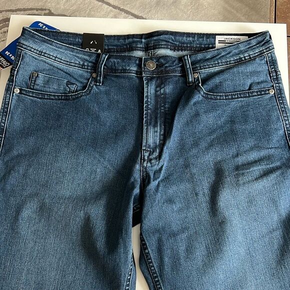 Buffalo David Button Slim Straight Stretch Denim - Picture 4 of 8